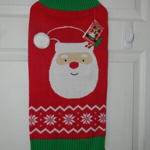 Dog Sweater Christmas Santa Sz L  Simiply Dog Clothes NWT